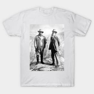 Theodore Roosevelt & John Muir Yosemite National Park California T-Shirt